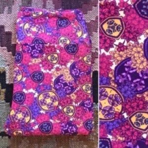 LuLaRoe - One Size Leggings - Pink/Purple Floral